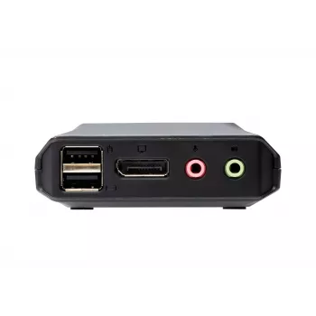 ATEN 2-poorts USB-C DisplayPort hybride kabel KVM-switch, 4096 x 2160 pixels, 4K Ultra HD, 0,74 W, zwart