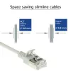 ACT grijs 2 meter LSZH U/FTP CAT6A datacenter slimline patchkabel met rastnasbeveiliging en RJ45-stekkers