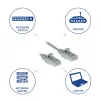 ACT grijs 2 meter LSZH U/UTP CAT6 datacenter slimline patchkabel met rastnasbeveiliging en RJ45-stekkers