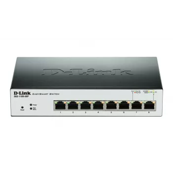 D-Link DGS-1100-08P netwerkswitch Managed L2 Gigabit Ethernet (10/100/1000) Power over Ethernet (PoE) zwart