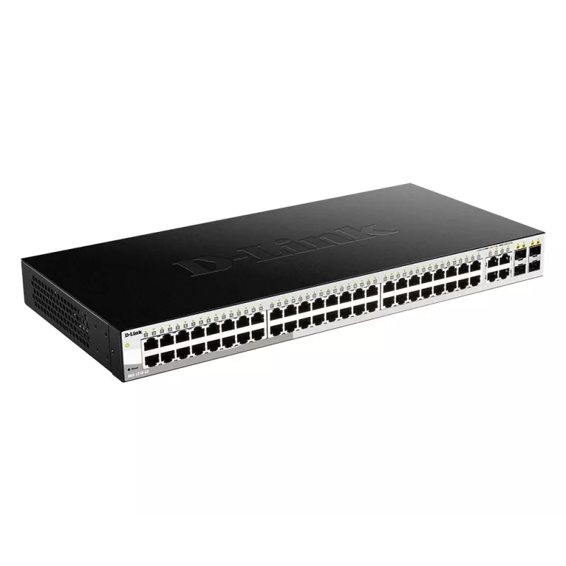 D-Link 52-poorts Gigabit Smart Managed switch inclusief 4 x 100/1000Mbps combo-poorten