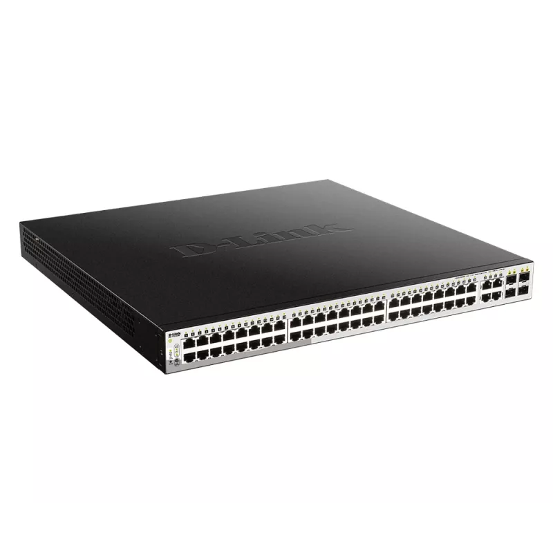D-Link 52-poorts PoE Gigabit Smart Managed switch incl. 4 x 100/1000Mbps combo-poorten