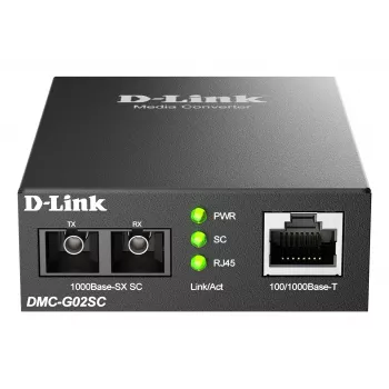 D-Link 100/1000Base-T naar 1000Base-SX SC multimode mediaconverter (550 m)