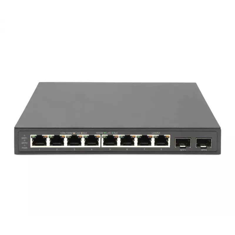 Unmanaged switch Digitus 8-poorts Gigabit + 2 Gigabit SFP