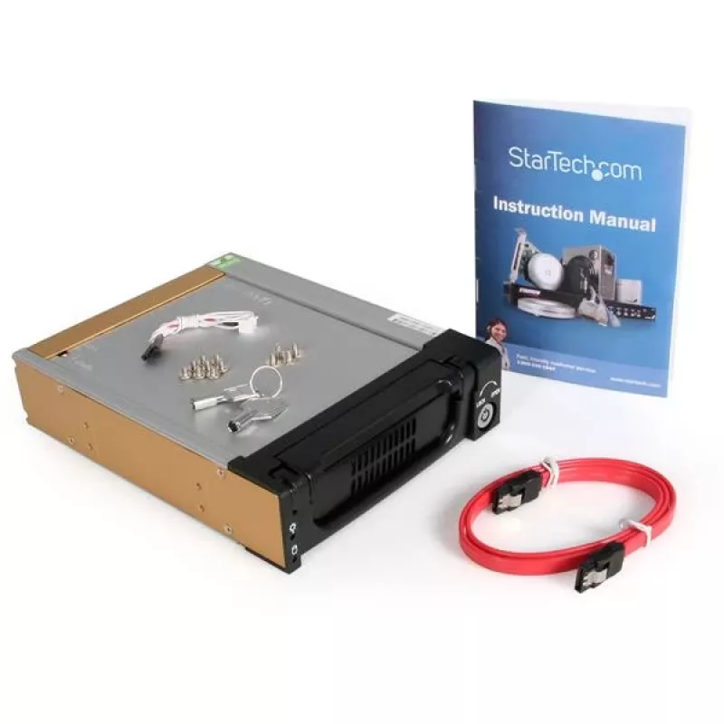 StarTech.com zwart aluminium 5,25 inch betrouwbare SATA-harde-schijfwisselbehuizing