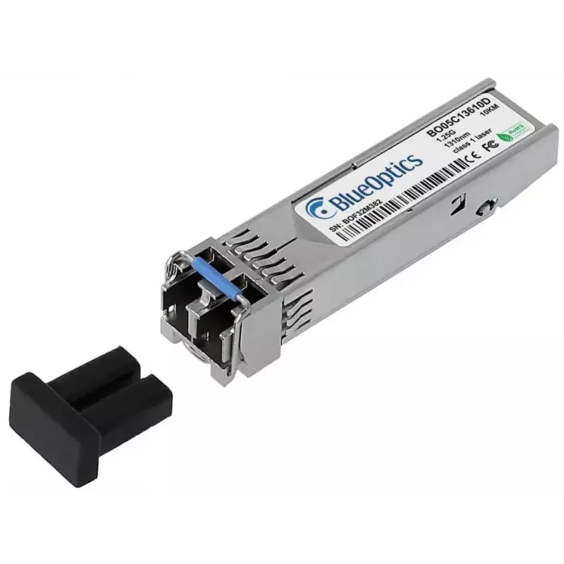 Glasvezel-SFP-transceiver BlueOptics E1MG-LX-BO 10.000 m aluminium