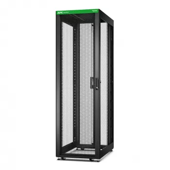 APC Easy Rack, 42U, zwart, met dak, wielen, voeten, 4 montagebeugels en bodemplaat, zonder zijwanden, 1991H x 600B x 1000T mm