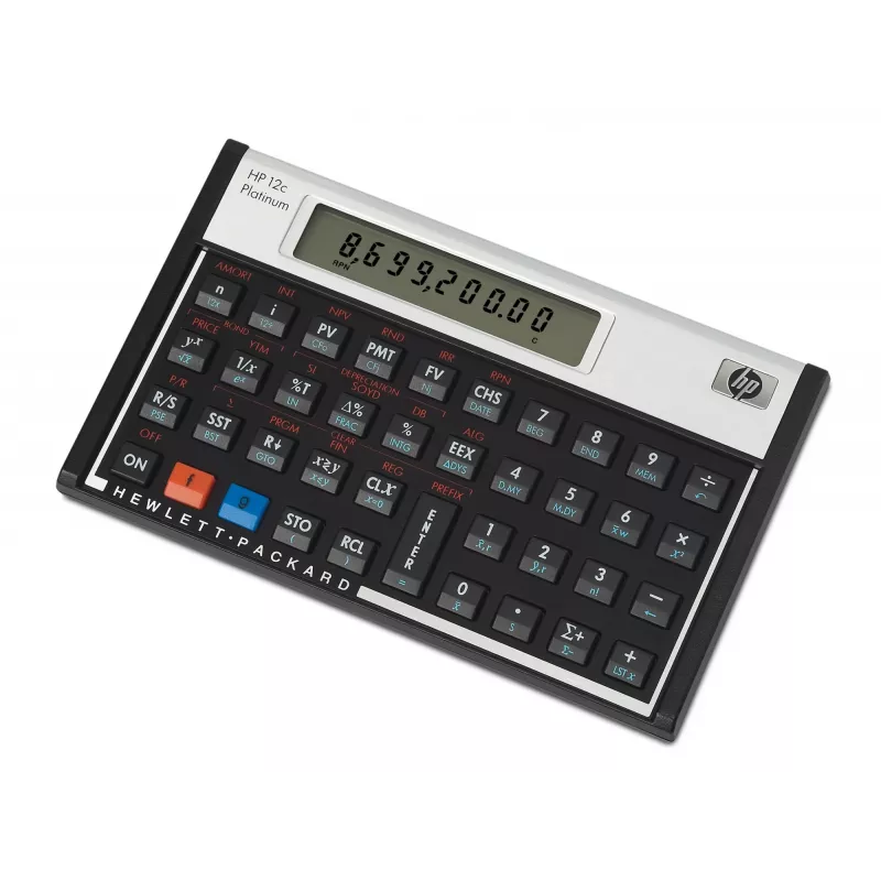 HP 12c tafelrekenmachine financieel aluminium, zwart