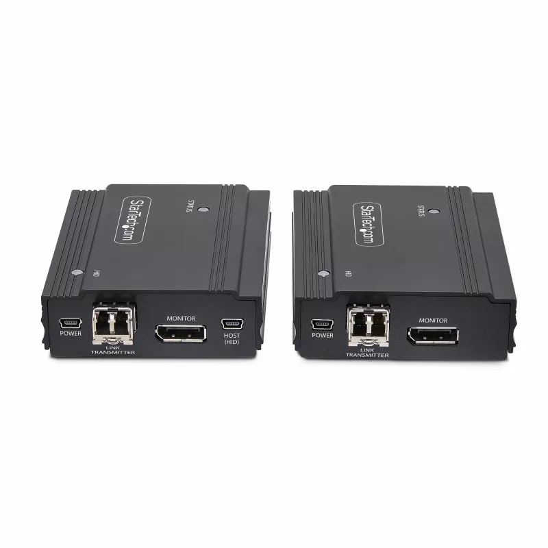 StarTech.com DisplayPort KVM-extender via glasvezel, 4K 60Hz, console-extenderkit, tot 300 m (multimode) met vooraf geïnstalleerde SFP+-modules, 3x USB HID