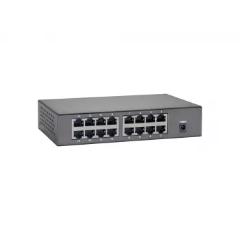 LevelOne 16-poorts Fast Ethernet PoE-switch, 90W, Fast Ethernet (10/100), full-duplex, Power over Ethernet (PoE), wandmontage mogelijk