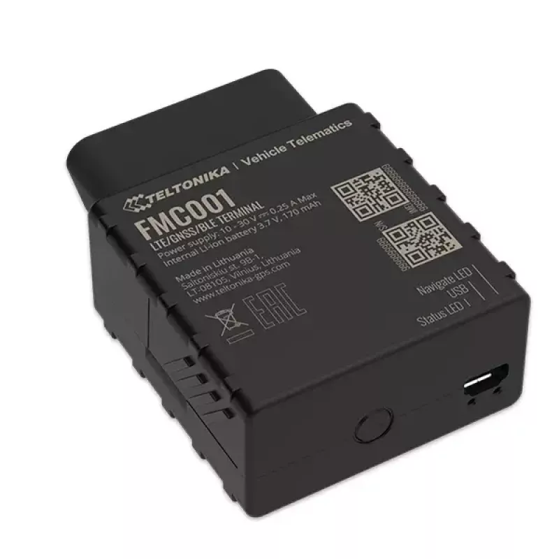 GPS-tracker Teltonika FMC001 auto zwart 53g