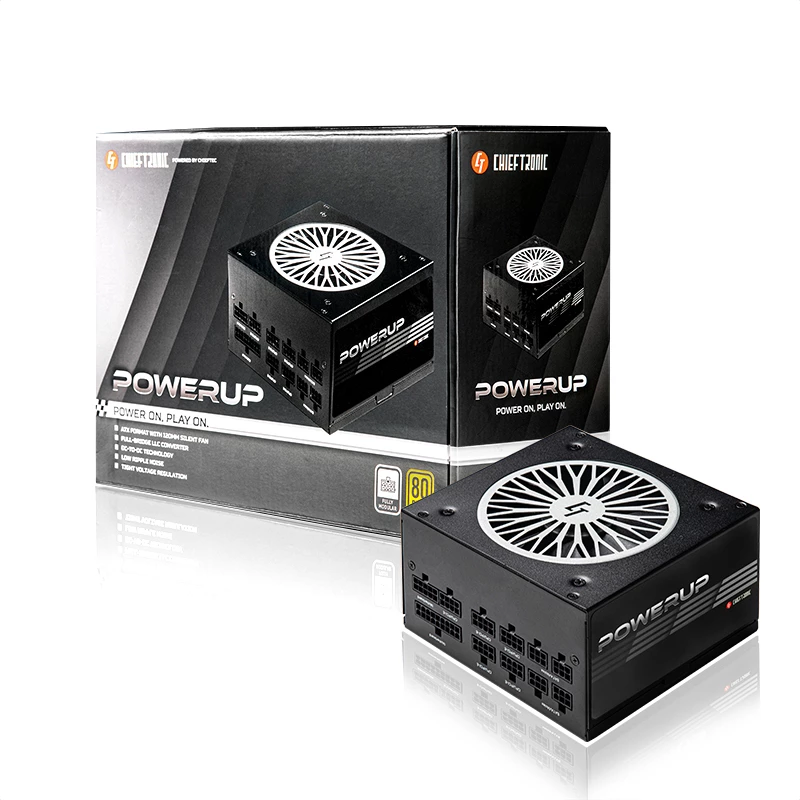 Chieftec PowerUp Chieftronic voeding 550 W 20+4-Pin ATX ATX zwart
