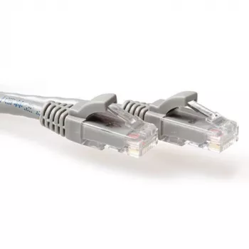 ACT grijs 4 meter U/UTP CAT6A patchkabel met rastnasbescherming en RJ45-stekkers