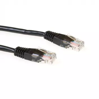 ACT zwarte 20 meter U/UTP CAT5E patchkabel met RJ45-stekkers