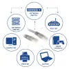 ACT grijs 15 meter U/UTP CAT6 patchkabel met RJ45-stekkers