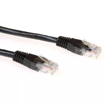 ACT zwarte 0,5 meter U/UTP CAT6 patchkabel met RJ45-stekkers