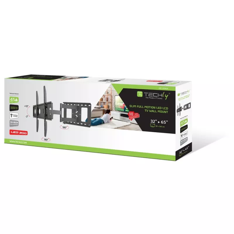 Techly ICA-PLB 148L TV-wandbeugel 165,1 cm (65 inch) zwart
