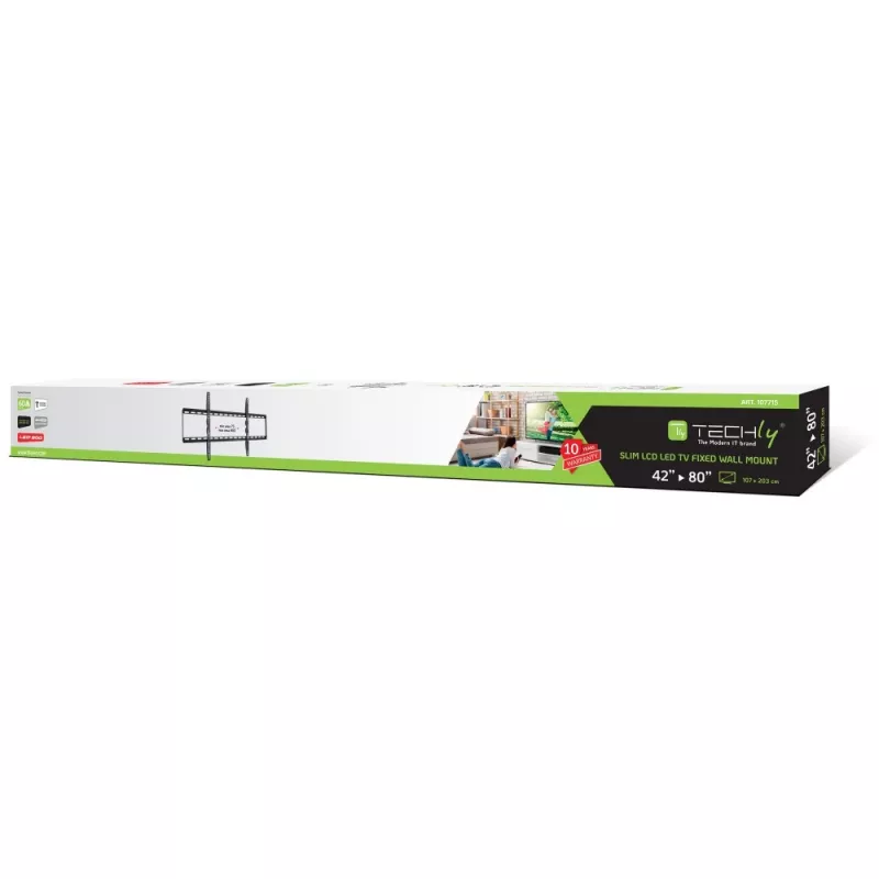 Techly ICA-PLB 162XL TV-wandbeugel 2,03 m (80 inch) zwart