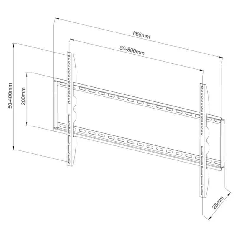 Techly ICA-PLB 162XL TV-wandbeugel 2,03 m (80 inch) zwart