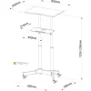 Techly ICA-TB TPM-1BK universele notebook-/projectortrolley, 103-125 cm, zwart