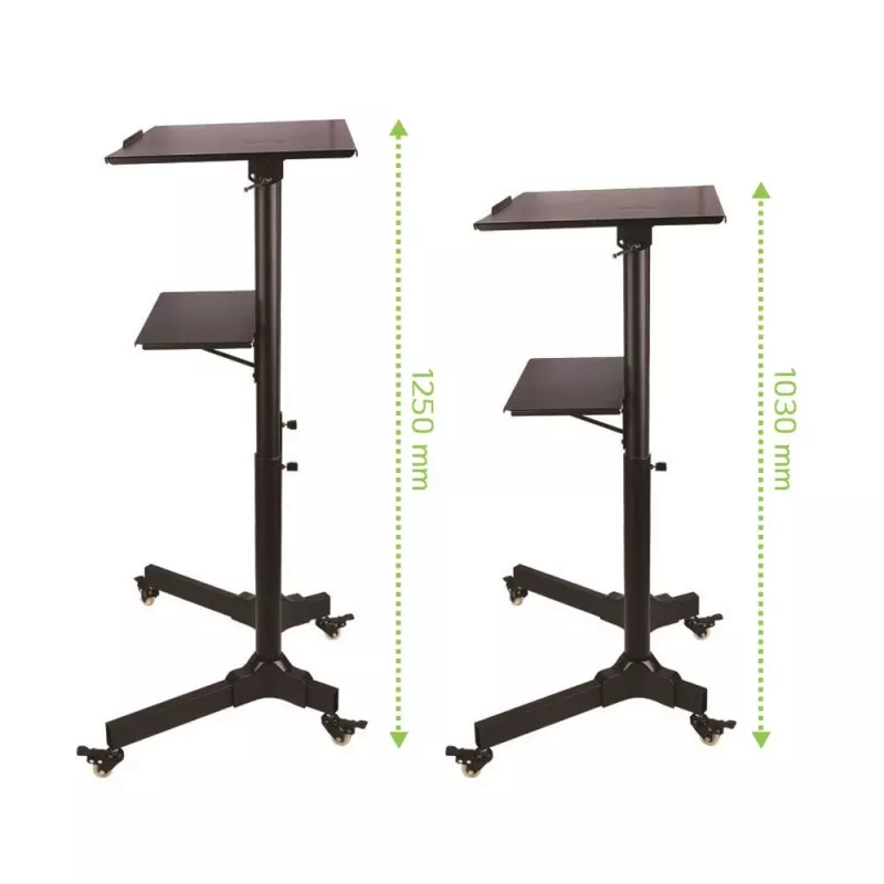 Techly ICA-TB TPM-1BK universele notebook-/projectortrolley, 103-125 cm, zwart