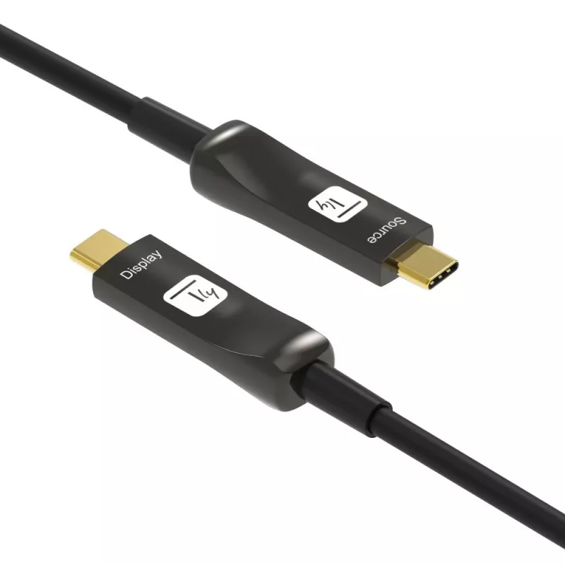 Techly ICOC-U3C-HY-010 USB-kabel 10 m USB-C zwart