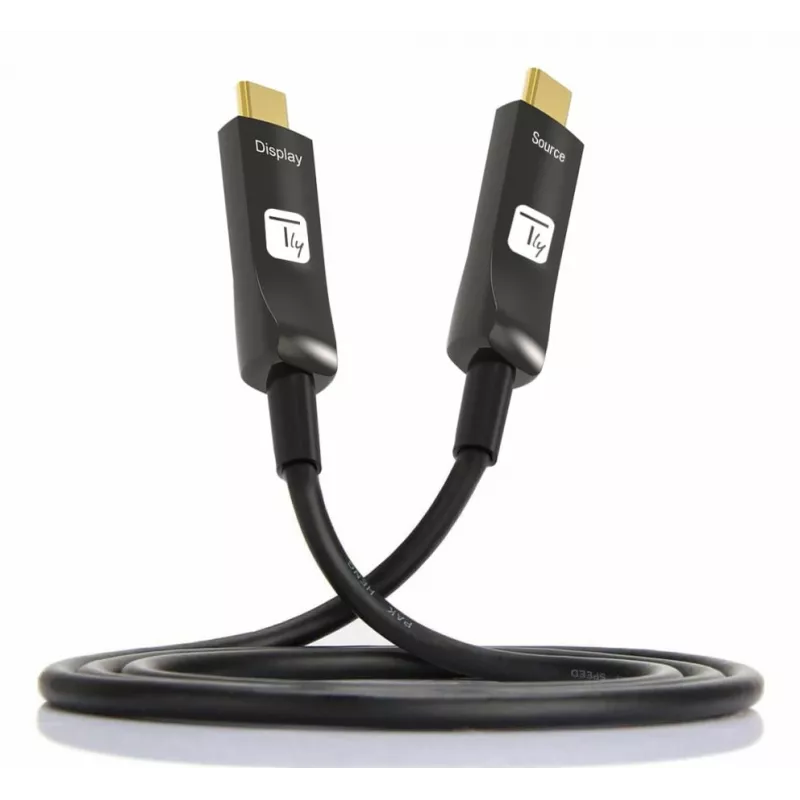 Techly ICOC-U3C-HY-020 USB-kabel 20 m USB-C zwart