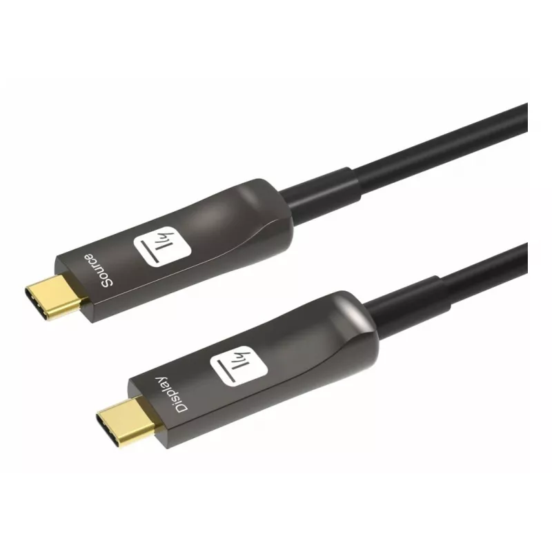 Techly ICOC-U3C-HY-020 USB-kabel 20 m USB-C zwart