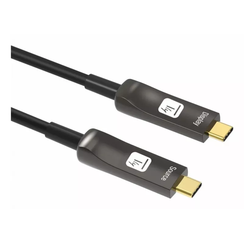 Techly ICOC-U3C-HY-020 USB-kabel 20 m USB-C zwart