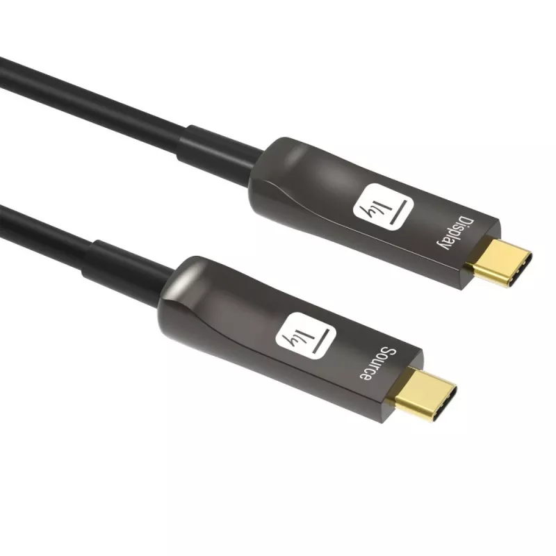 Techly ICOC-U3C-HY-030 USB-kabel 30 m USB-C zwart