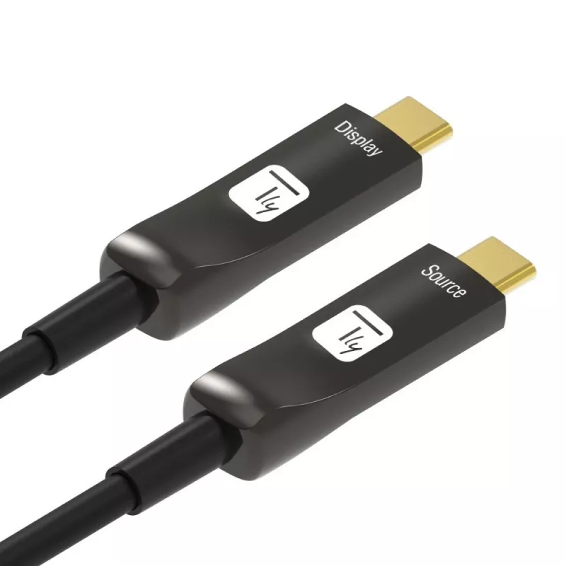 Techly ICOC-U3C-HY-030 USB-kabel 30 m USB-C zwart