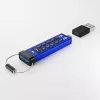 iStorage datAshur PRO+C 32GB | FIPS 140-3 Level 3 gecertificeerd | veilige USB Type-C-drive | AES-XTS 256-bit hardwareversleuteling | PIN-beveiligd | type C-A-adapter inbegrepen