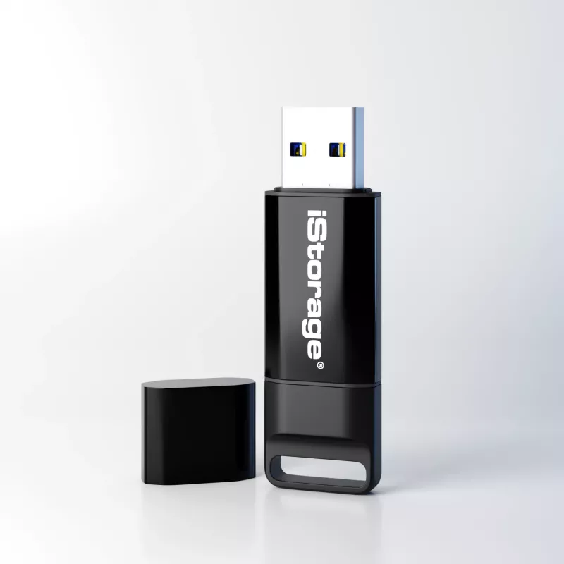 iStorage datAshur BT IS-FL-DBT-256-64 versleutelde USB-stick, 64 GB, USB 3.2 Gen 1, smartphoneauthenticatie via Bluetooth, AES-XTS 256-bit hardwareversleuteling, tweefactorauthenticatie via sms, klaar voor beheer op afstand