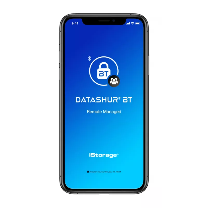 iStorage datAshur BT IS-FL-DBT-256-64 versleutelde USB-stick, 64 GB, USB 3.2 Gen 1, smartphoneauthenticatie via Bluetooth, AES-XTS 256-bit hardwareversleuteling, tweefactorauthenticatie via sms, klaar voor beheer op afstand
