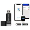 iStorage datAshur BT IS-FL-DBT-256-64 versleutelde USB-stick, 64 GB, USB 3.2 Gen 1, smartphoneauthenticatie via Bluetooth, AES-XTS 256-bit hardwareversleuteling, tweefactorauthenticatie via sms, klaar voor beheer op afstand