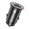 Techly mini auto-oplader USB-A en USB-C Quick Charge 3.0 38W in zwart metaal