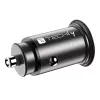 Techly mini auto-oplader USB-A en USB-C Quick Charge 3.0 38W in zwart metaal