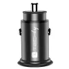 Techly mini auto-oplader USB-A en USB-C Quick Charge 3.0 38W in zwart metaal