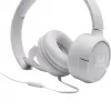 JBL Tune 500 JBLT500WHT on-ear-koptelefoon, bedraad, microfoon, klittenvrije platte kabel, wit