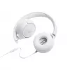 JBL Tune 500 JBLT500WHT on-ear-koptelefoon, bedraad, microfoon, klittenvrije platte kabel, wit