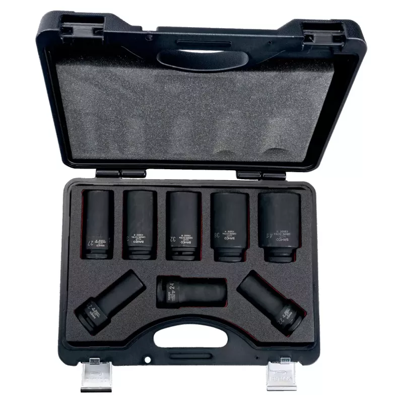 Bahco K8906M/8 slagdopsleutelset, 8 st., 21-41 mm, 3/4 aandrijving
