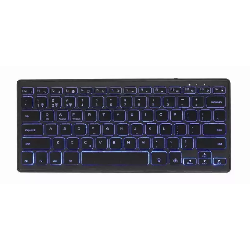 Toetsenbord Gembird KB-BTRGB-01-DE universeel Bluetooth QWERTZ Duits zwart
