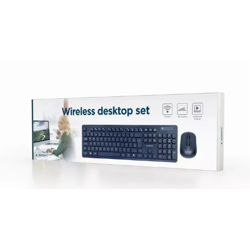 Gembird KBS-WCH-03-DE toetsenbord muis inbegrepen universeel RF draadloos QWERTZ Duits zwart