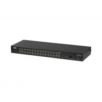 ATEN 32-poorts Cat 5e/6 KVM-switch, 1920 x 1200 pixel, Ethernet LAN, Full HD, rackmontage, 4,8 W, 1HE