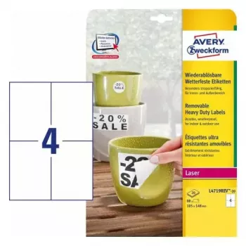 Zelfklevend etiket voor printer Avery L4719REV-20