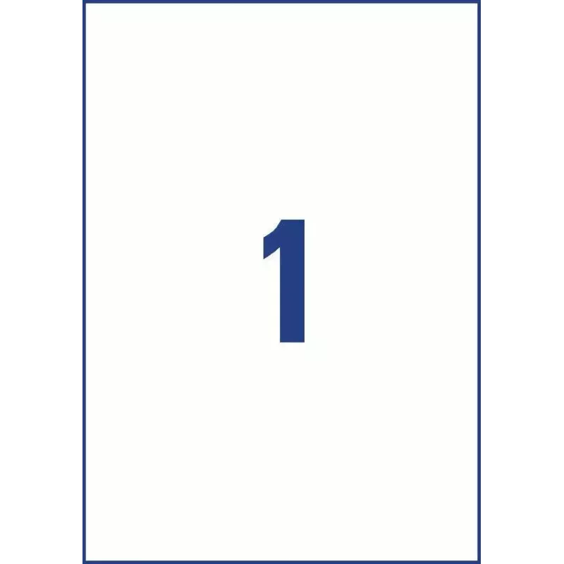 Zelfklevend rechthoeketiket Avery Zweckform L4775REV-20 — wit, permanent, 210×297 mm, 20 vel