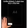 Zelfklevende etiketten Avery L6011-20, afgeronde rechthoek