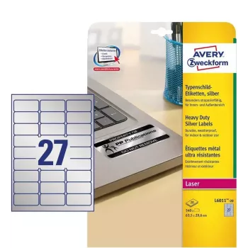 Zelfklevende etiketten Avery L6011-20, afgeronde rechthoek