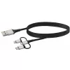 USB-kabel Schwaiger LKU 100 1,5m USB 2.0 A Micro-USB B zwart zilver