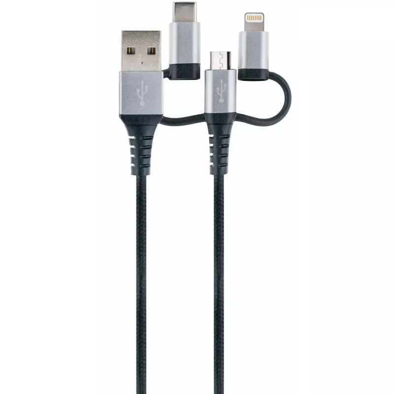 USB-kabel Schwaiger LKU 100 1,5m USB 2.0 A Micro-USB B zwart zilver